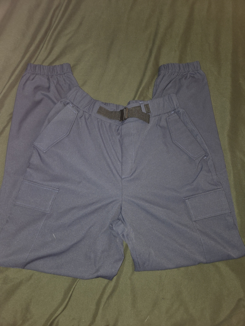 Halara  Navy Nylon Blend Pull On Cargo Jogger Pants With Belt Size XS